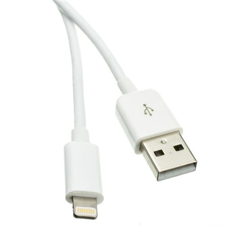 Cable Wholesale 10U2-05101.5WH Apple Lightning Authorized White IPhone; IPad; IPod; USB Charge & Sync Cable - 1.5 Ft.